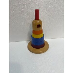 IKEA Wood Stacking  Rings‎ Toy Baby  Toddler Puzzle Learning Colors # 17917